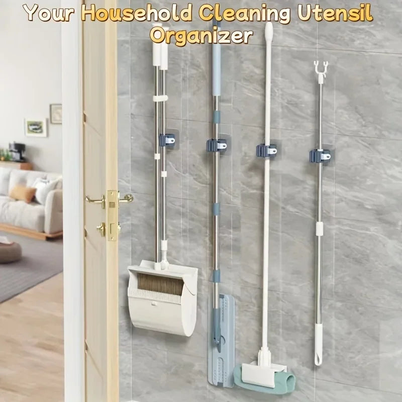 BuzHome™ Mop & Broom Holder - No Drill