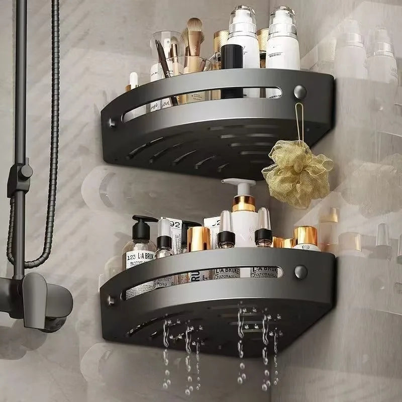 BuzCorner™ No-Drill Bathroom Corner Shelf