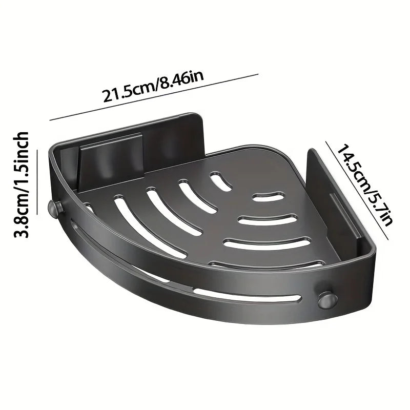 BuzCorner™ No-Drill Bathroom Corner Shelf