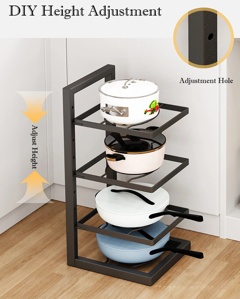 BuzHome™ adjustable Pot Rack Organizer