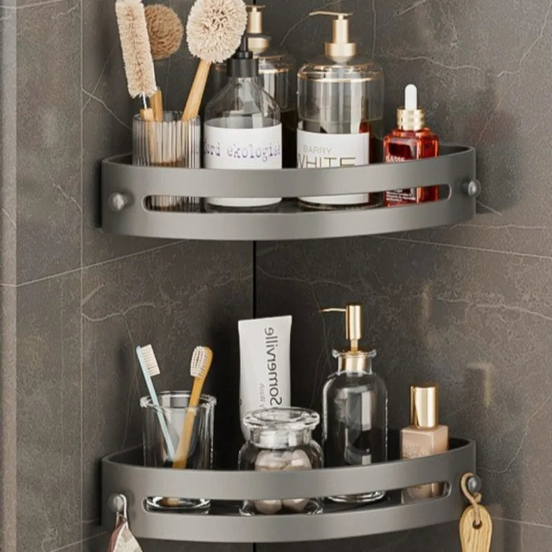 BuzCorner™ No-Drill Bathroom Corner Shelf