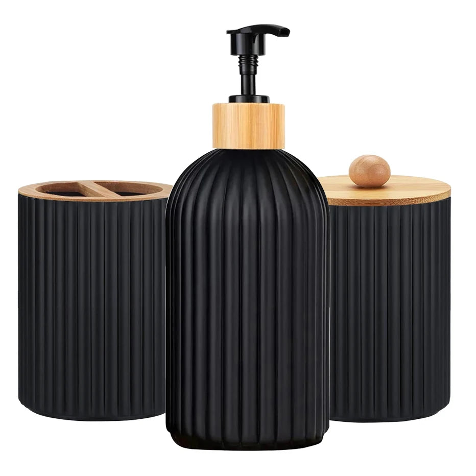BuzHome 3-in-1 Bathroom Countertop Organizer Set