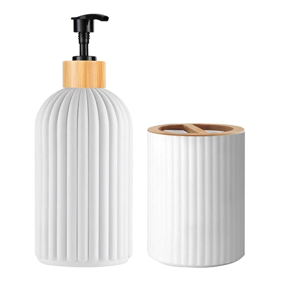 BuzHome 3-in-1 Bathroom Countertop Organizer Set