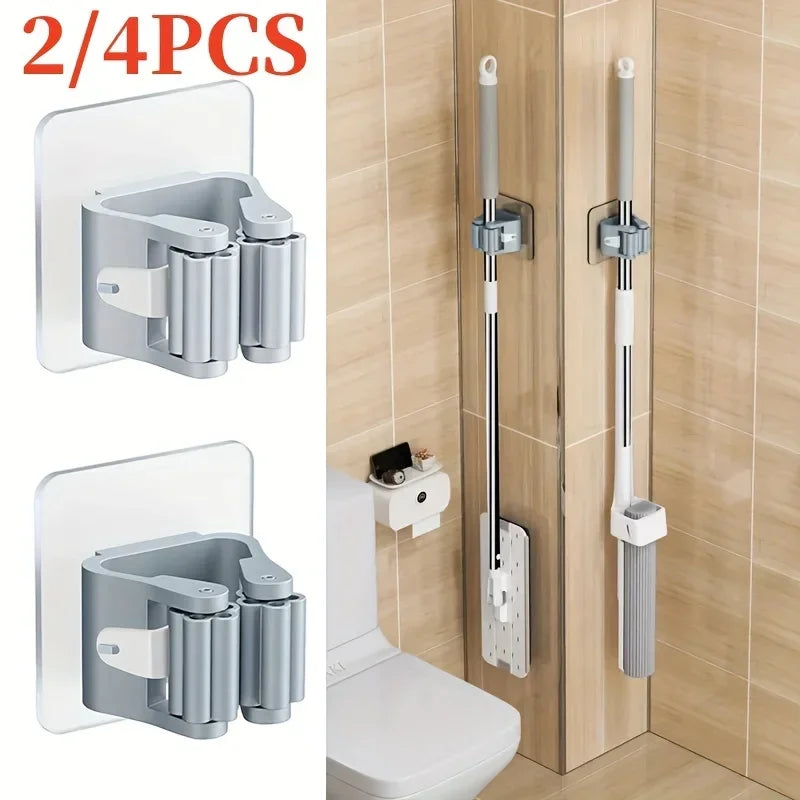 BuzHome™ Mop & Broom Holder - No Drill