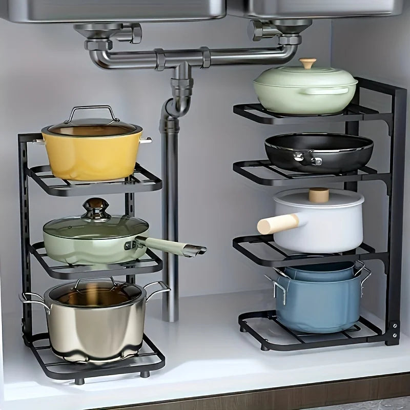BuzHome™ adjustable Pot Rack Organizer