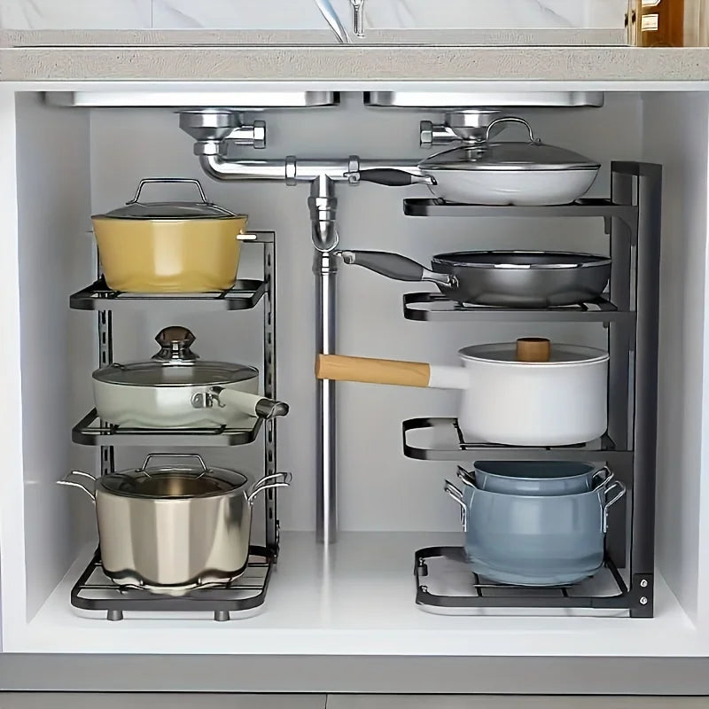 BuzHome™ adjustable Pot Rack Organizer