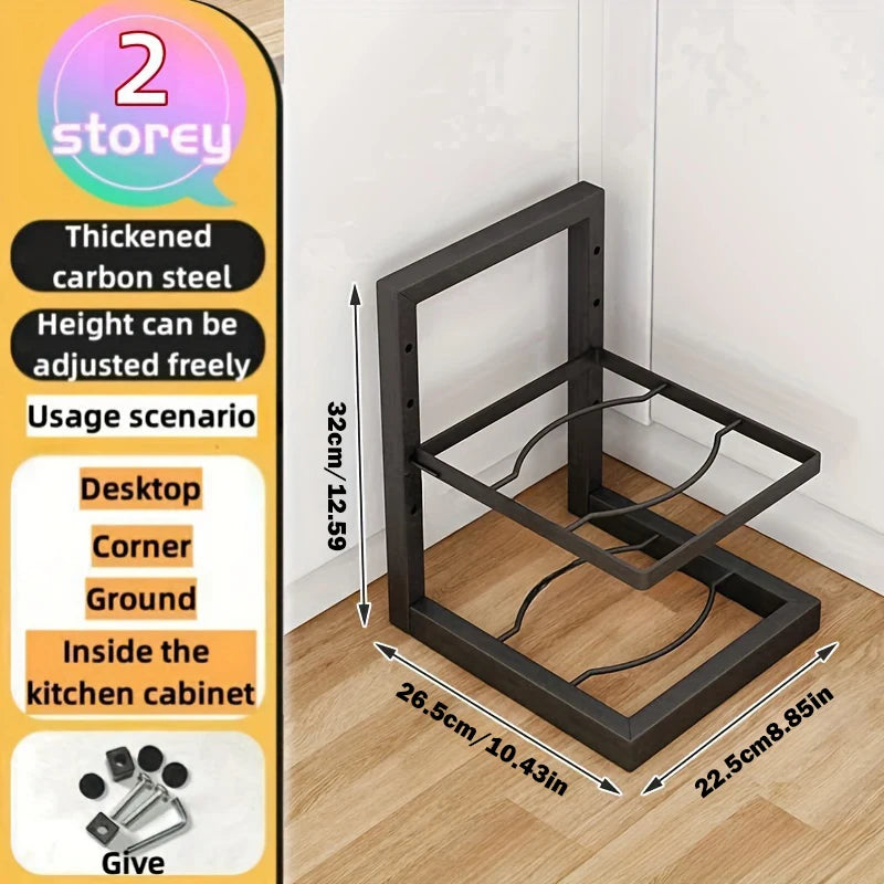 BuzHome™ adjustable Pot Rack Organizer